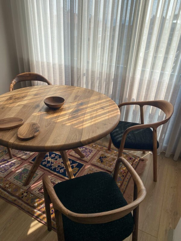 120 cm Ahşap Yuvarlak Masa