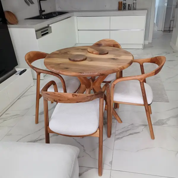 90 cm yuvarlak masa sandalye takımı