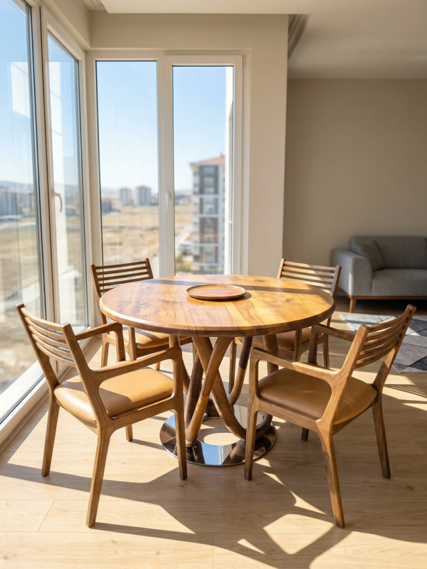 ceviz masa sandalye takımı